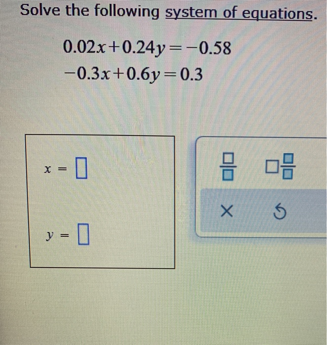 solve the system of equations y=5x–5 2y 10x=−70