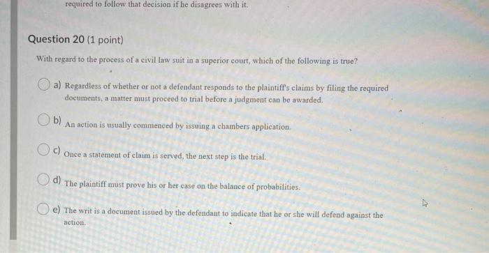 Solved Question 18 (1 point) In which one of the following | Chegg.com