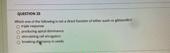 Solved QUESTION 25 Which one of the following is not a | Chegg.com