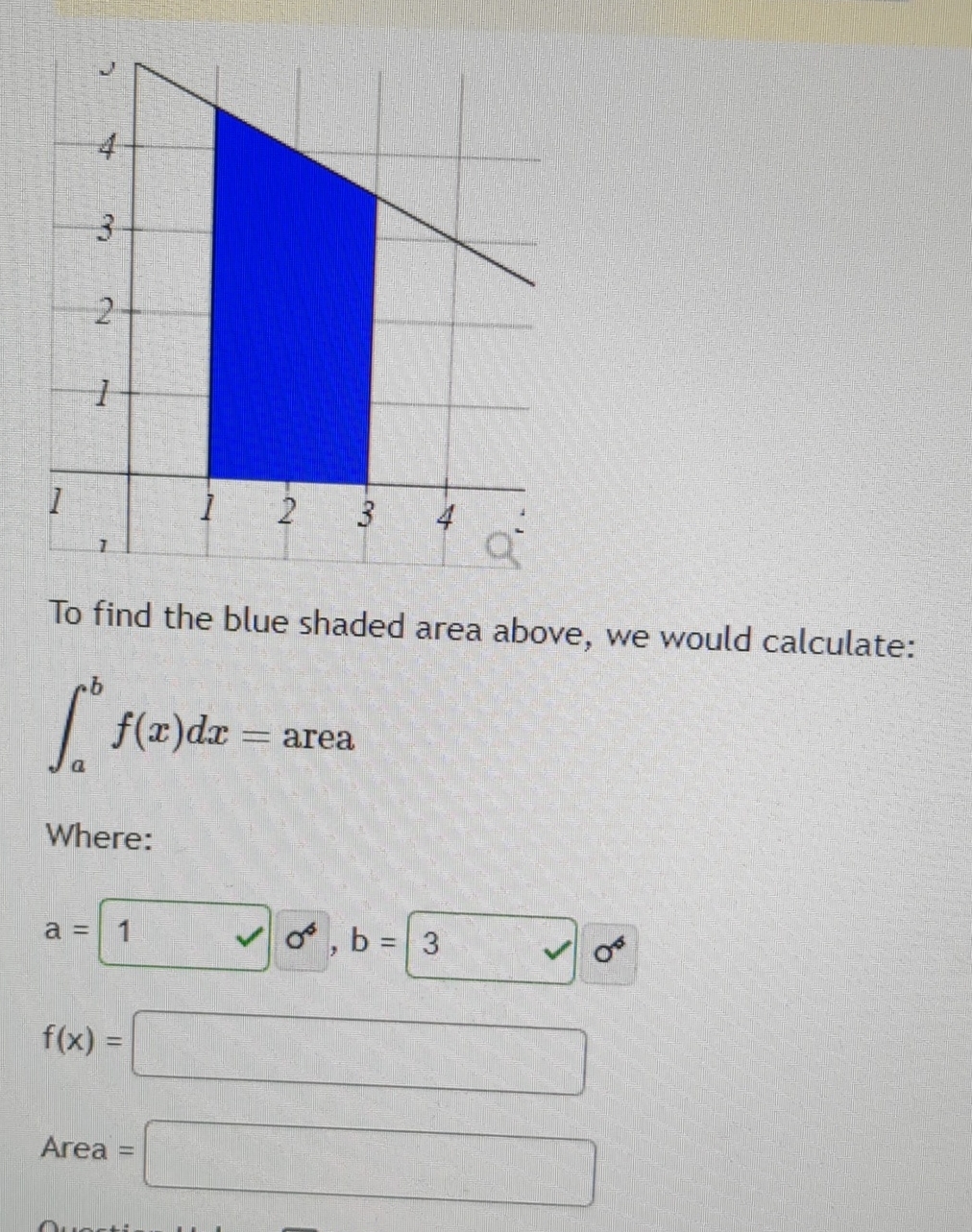 Solved To find the blue shaded area above, we would | Chegg.com