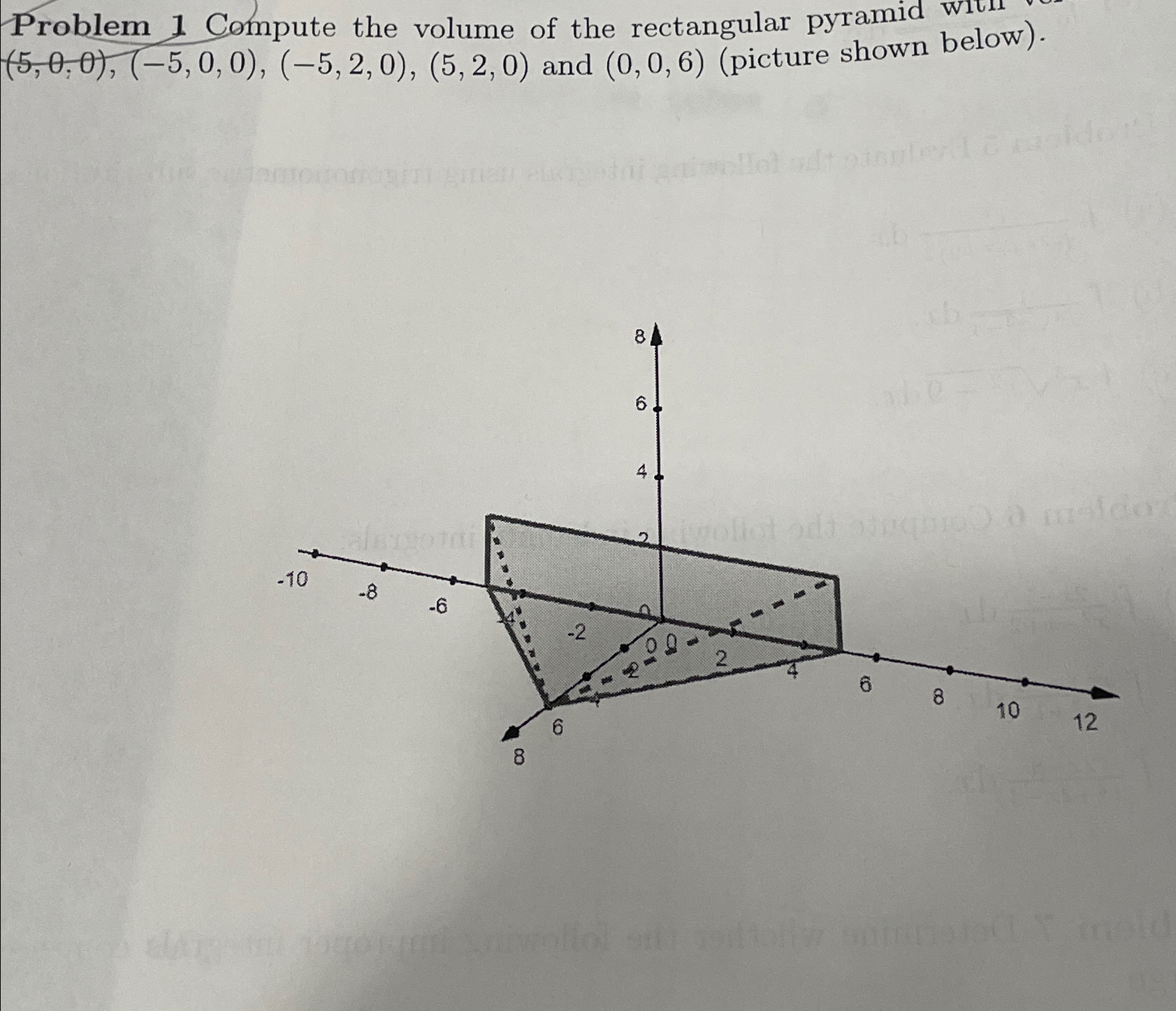 Solved Problem1 ﻿Compute the volume of the rectangular | Chegg.com