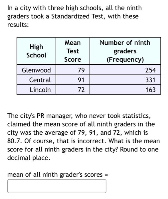 solved-in-a-city-with-three-high-schools-all-the-ninth-chegg