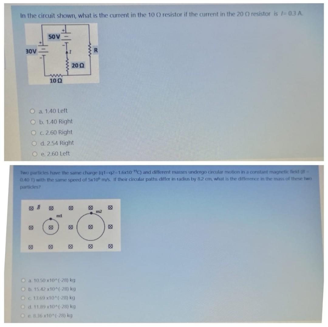 Solved In the circuit shown, what is the current in the 10 | Chegg.com