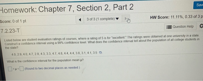 Solved Homework: Chapter 7, Section 2, Part 2 Sav Score: 0 | Chegg.com