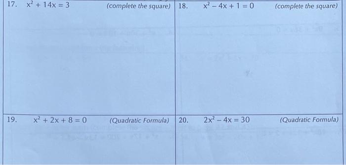 x 2 14x 15 0 complete the square