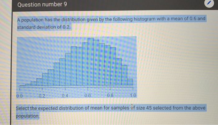 Solved Question number 9 A population has the distribution | Chegg.com