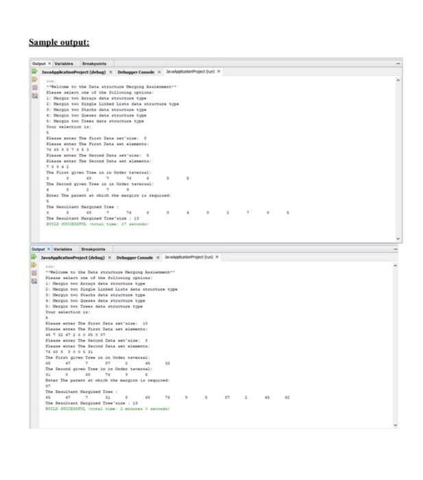 Solved First: Merging as one of the Data Structure | Chegg.com
