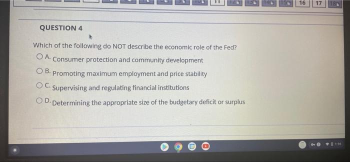 Solved 16 17 18 QUESTION 4 Which of the following do NOT | Chegg.com
