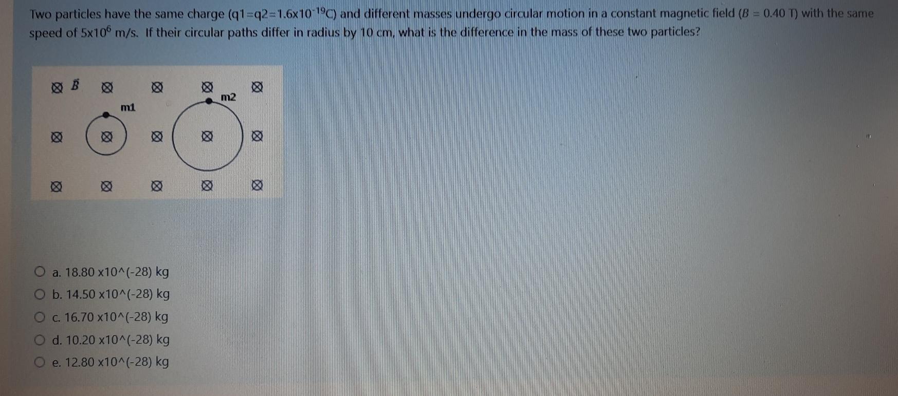 Solved Two particles have the same charge (q1=q2=1.6x10-190) | Chegg.com