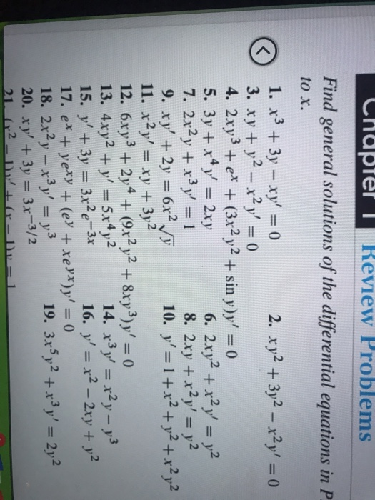 Solved Chapter 1 Review Problems Find General Solutions Of | Chegg.com