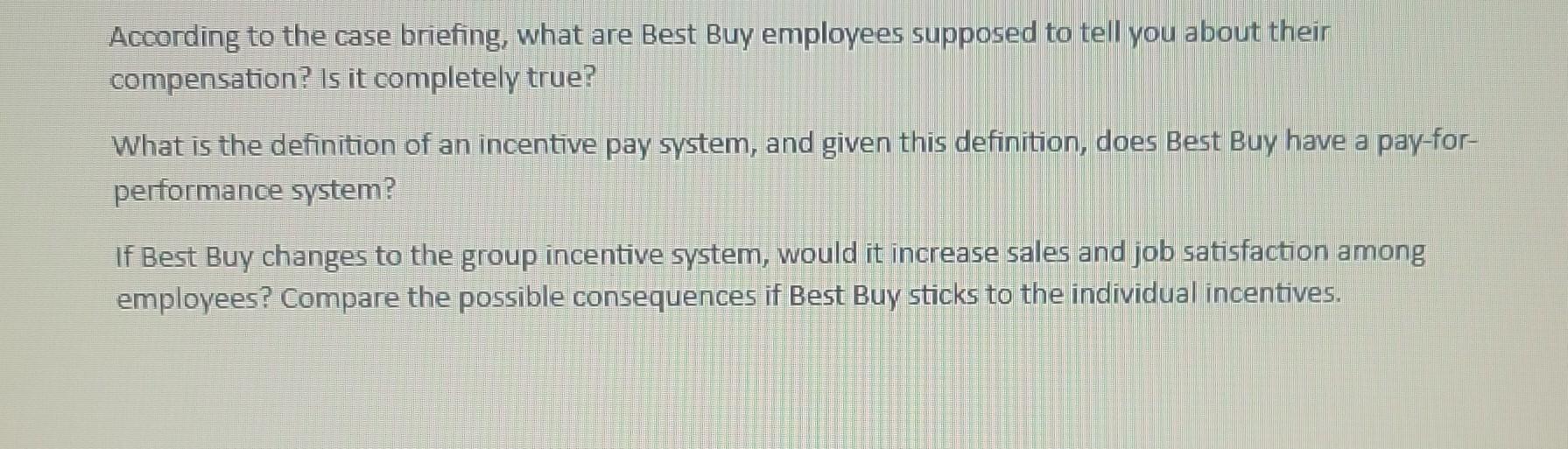 Solved Case 12.1 Best Buy or Best Scam? Trying to Get | Chegg.com