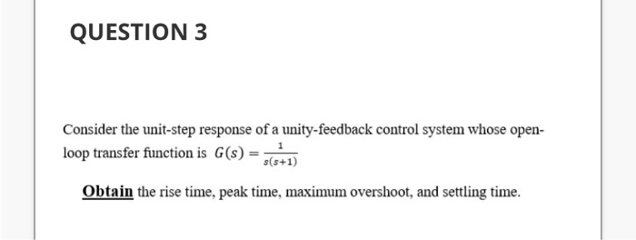 Solved QUESTION 1 For each of the systems shown in Figure. | Chegg.com