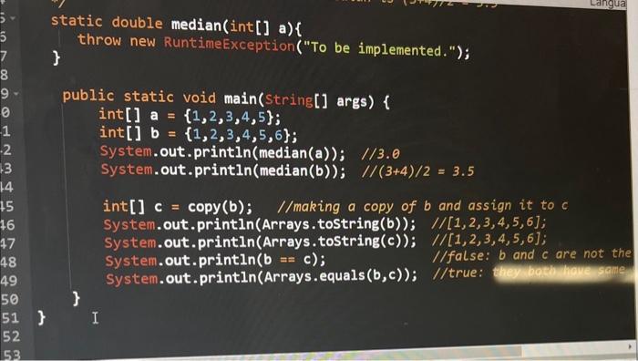 Solved Complete the two methods in the given program. 6.1 | Chegg.com