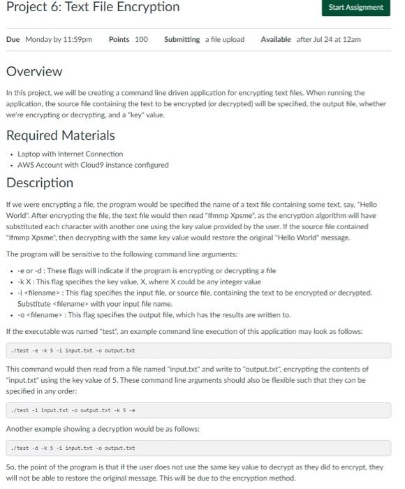Solved Overview In this project, we will be creating a | Chegg.com