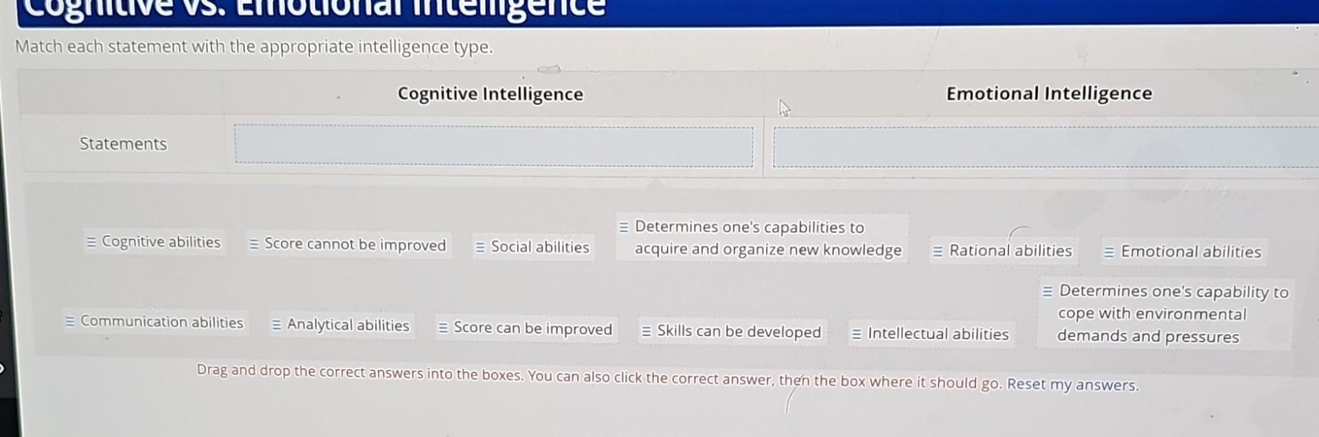 Solved ≡ Determines one's capability to cope with | Chegg.com