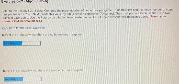 Refer to the Baseball 2018 data. Compute the mean number of home runs per game. To do this, first find the mean number of hom