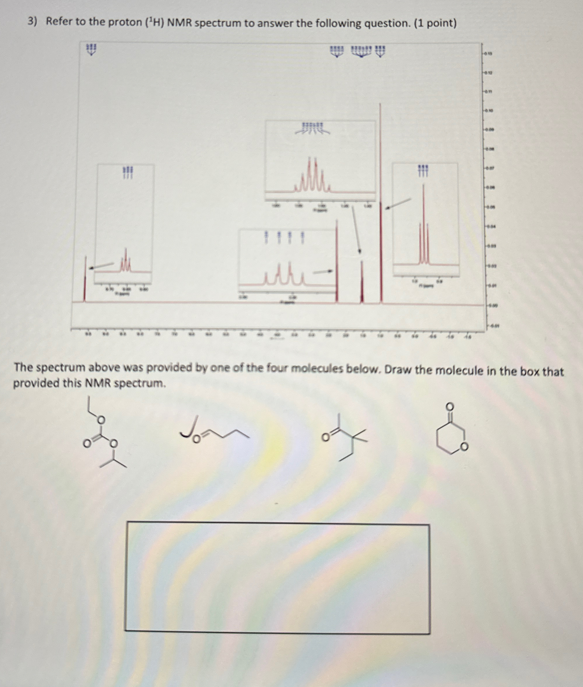 Solved Refer to the proton (1H) ﻿NMR spectrum to answer the | Chegg.com