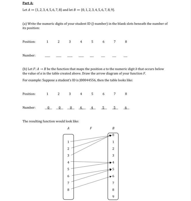 Solved Part Let A = (1,2,3.4,5,6,7,8 And Let B = | Chegg.com