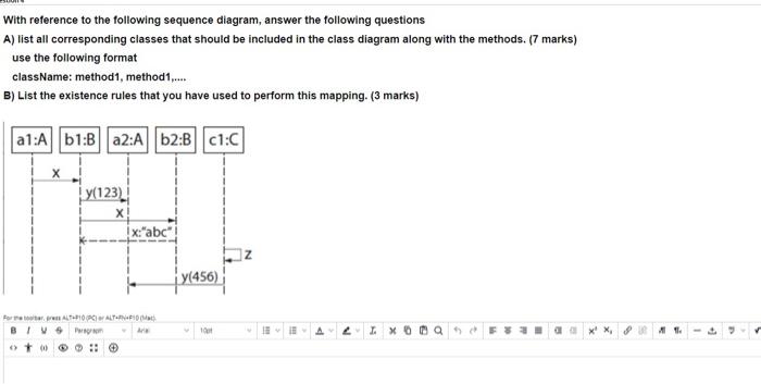 With reference to the following sequence diagram, | Chegg.com