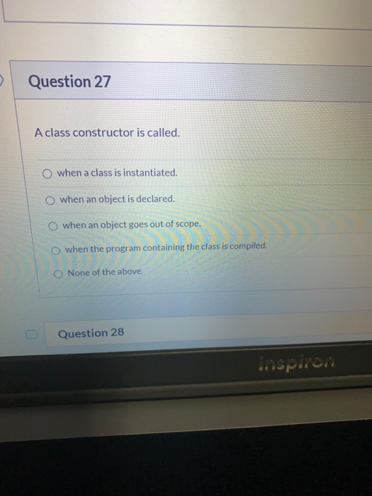 Solved Which one of the following shows the correct output | Chegg.com