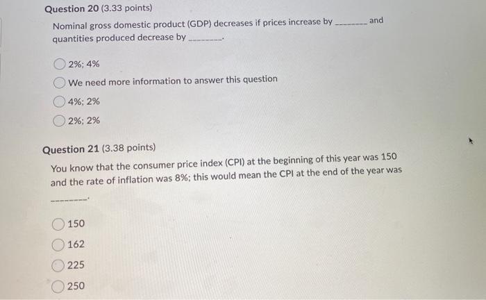 Solved Question 18 (3.33 points) Per capita gross domestic | Chegg.com