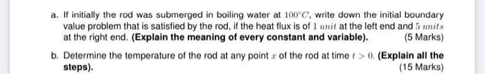 Solved Consider the heat equation in in a rod of length 1 | Chegg.com