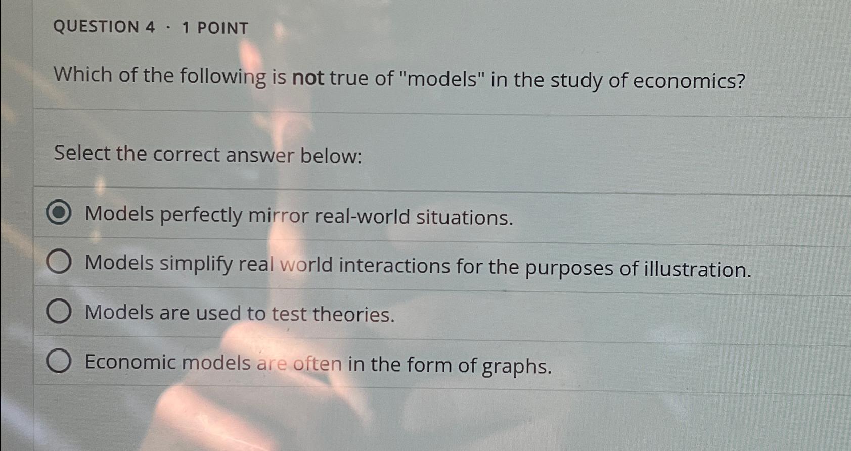 Solved QUESTION 4 - 1 ﻿POINTWhich of the following is not | Chegg.com