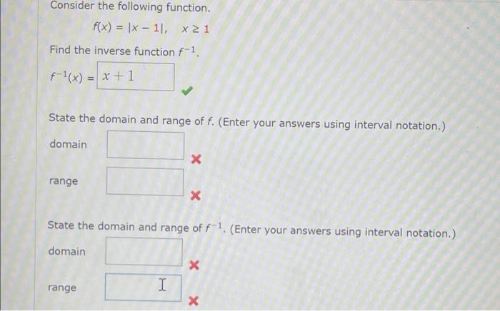 Solved Consider the following function. f(x) = |x-11, x2 1 | Chegg.com