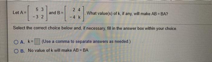 Solved Compute the product AB by the definition of the | Chegg.com
