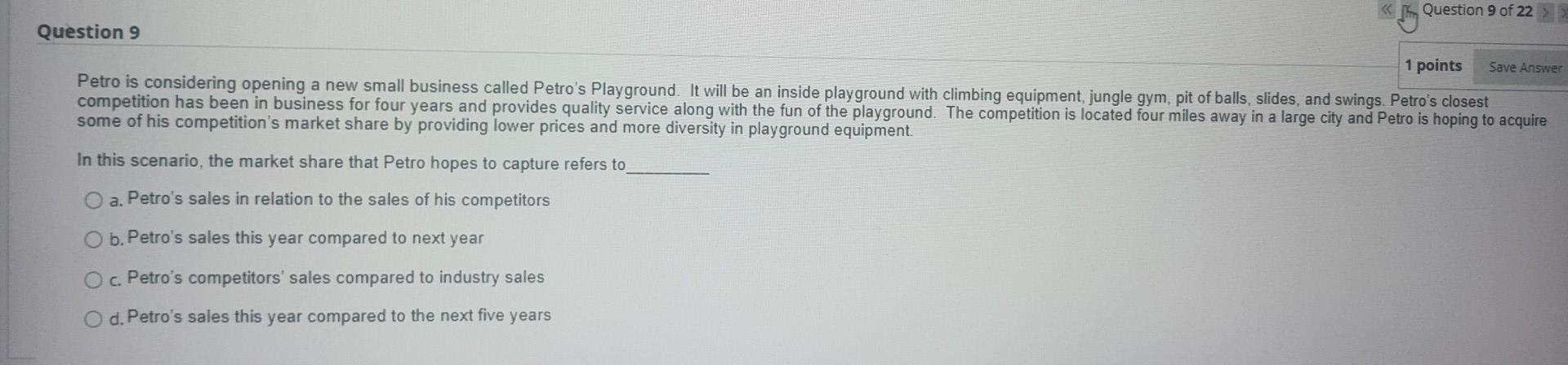 Solved Question 9 of 22 > Question 9 1 points Save Answer | Chegg.com