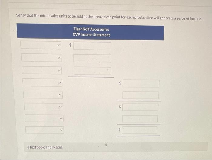 Solved Tiger Golf Accessories sells golf shoes, gloves, and