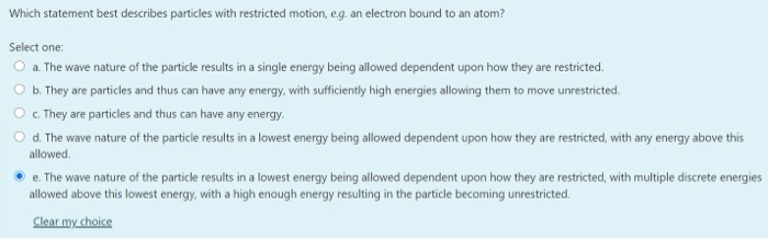 Solved What Is The Correct Definition Of Excited State Chegg Com