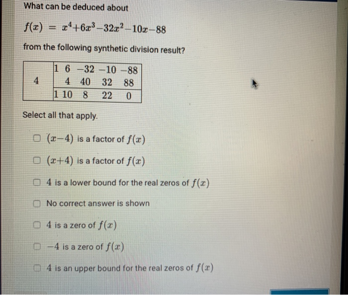 By The Remainder Theorem What Can Be Said About The Chegg Com