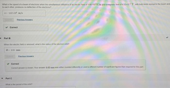Solved What is the spoed of a beam of electrons when tho | Chegg.com