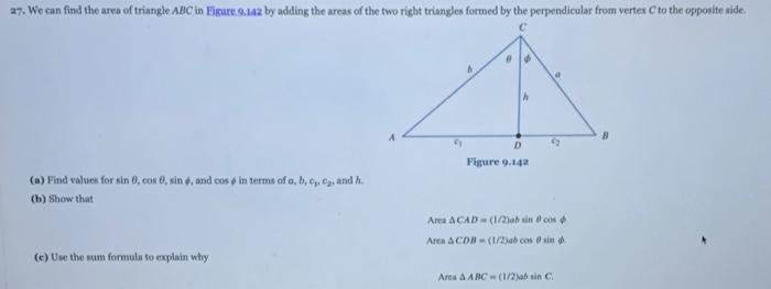 Solved 27. We can find the area of triangle ABC in Figure | Chegg.com