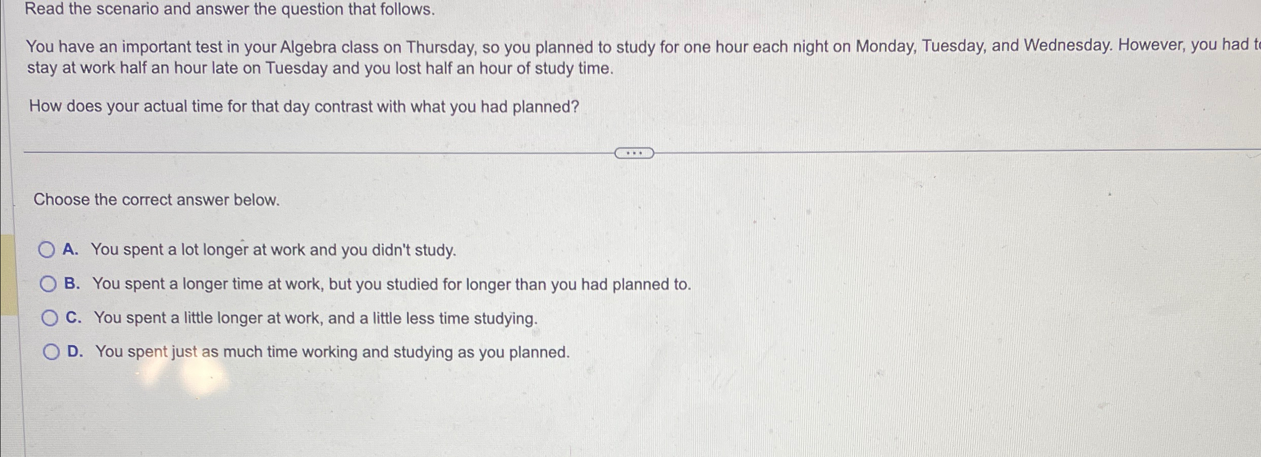 Solved Read the scenario and answer the question that | Chegg.com