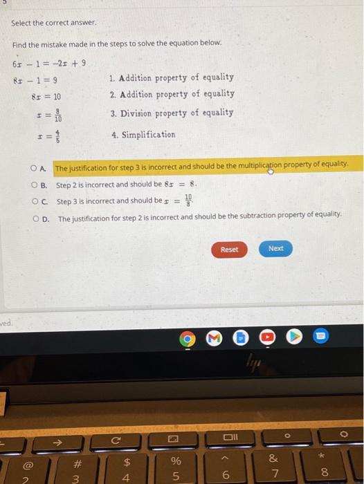 Solved Select The Correct Answer. Find The Mistake Made In | Chegg.com