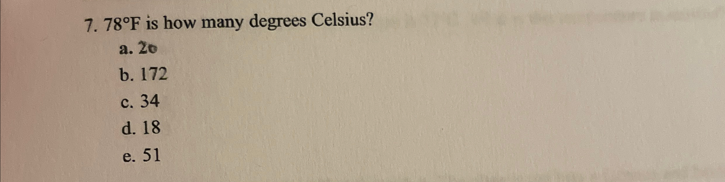 Solved 78°F ﻿is how many degrees | Chegg.com