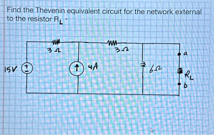 Solved Find the Thevenin equivalent circuit for the network | Chegg.com