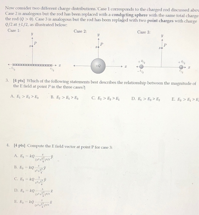 Solved Now Consider Two Different Charge Distributions. Case | Chegg.com