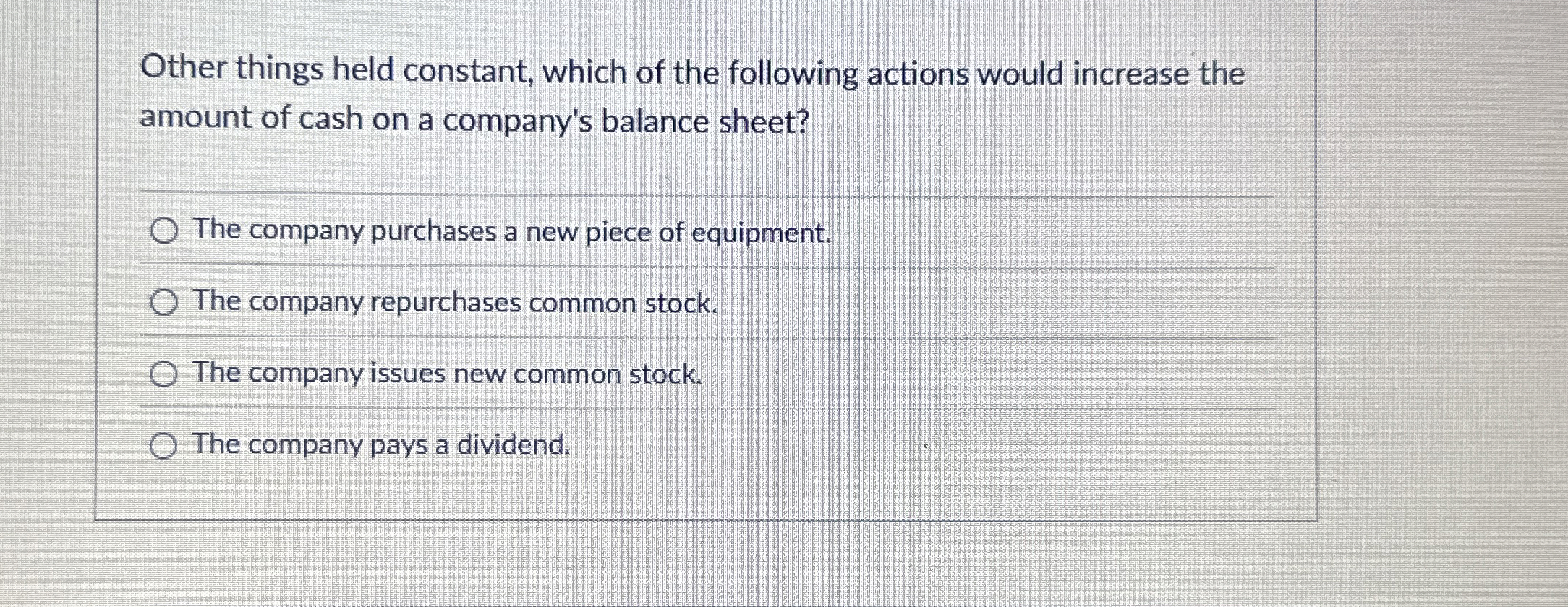 Solved Other things held constant, which of the following