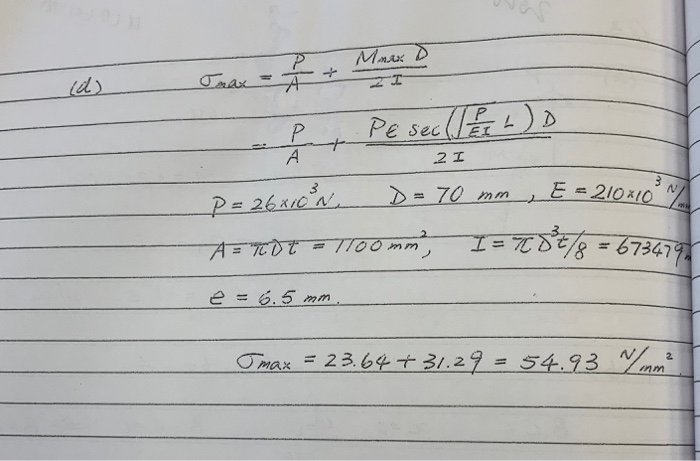 Solved B. 3. The Column Shown In Figure 2 Is Fixed At The | Chegg.com