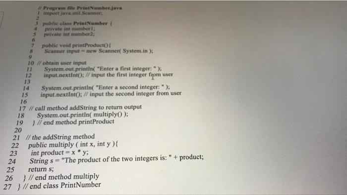 Solved The following Java application should display the | Chegg.com