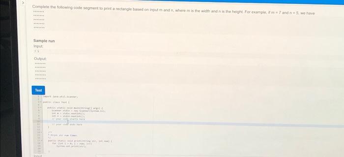 Solved Complete the following code segment to printa | Chegg.com