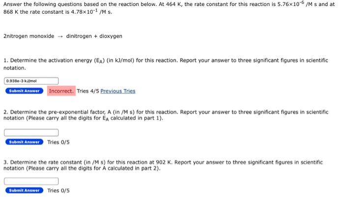 Solved Answer the following questions based on the reaction | Chegg.com