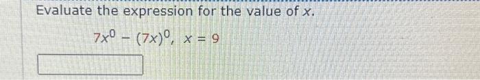 Solved Evaluate the expression for the value of x. | Chegg.com