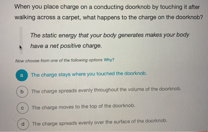static electricity doorknob