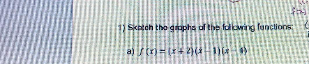 Solved 1) Sketch the graphs of the following functions: ( a) | Chegg.com