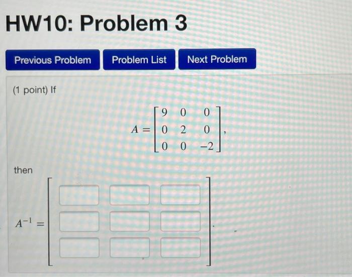 Solved HW10: Problem 2 Previous Problem Problem List Next | Chegg.com