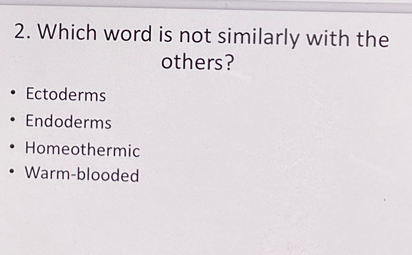 Solved Which word is not similarly with the | Chegg.com